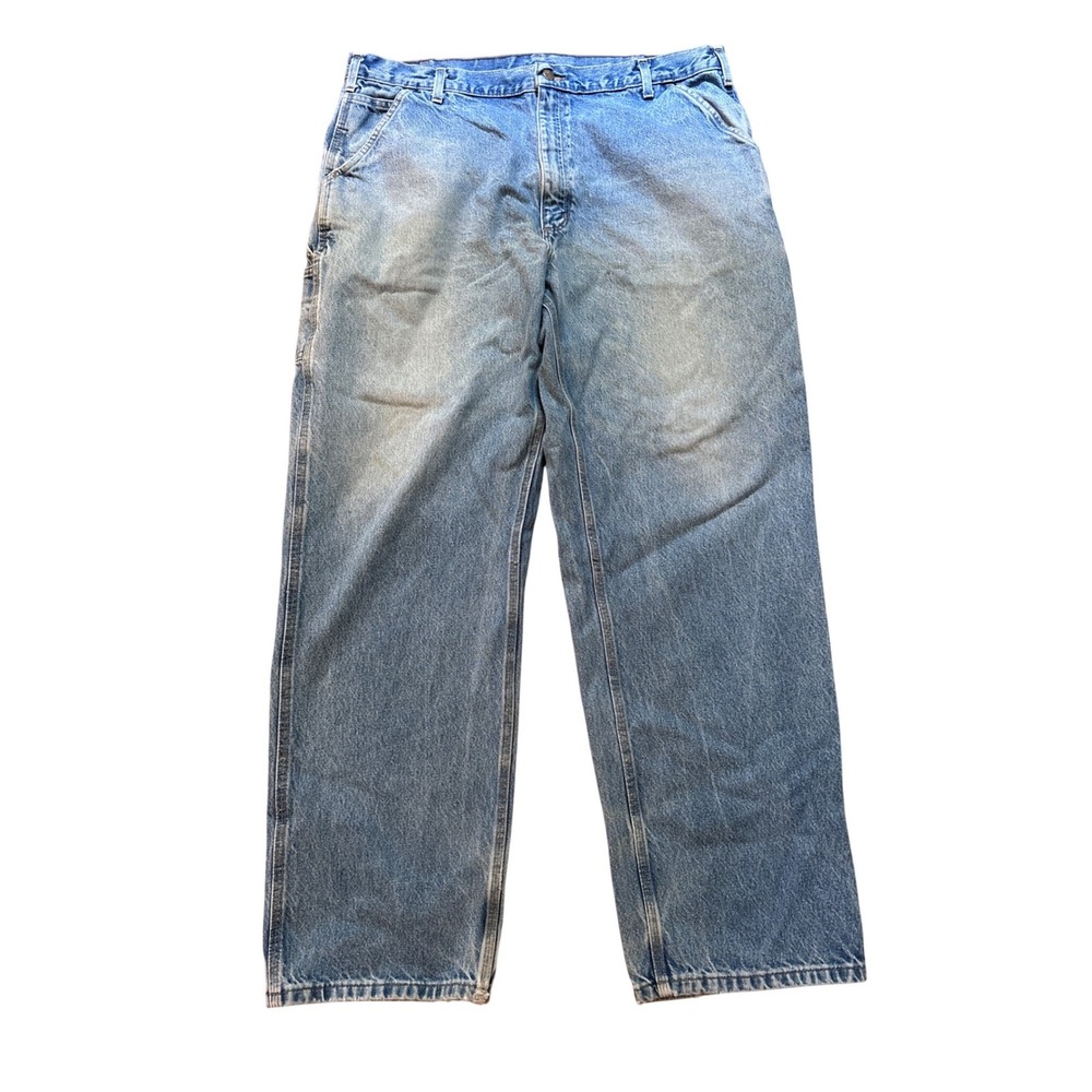 Carhartt Carpenter Jeans Mens Blue B237‎ DST Dungaree Fit SIZE 42 x 34